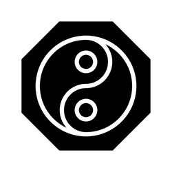 yin and yang chinese lunar new year solid style vector