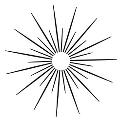 Abstract sunlight rays icon Royalty Free Vector Image