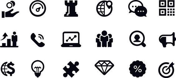 business success icons design vector