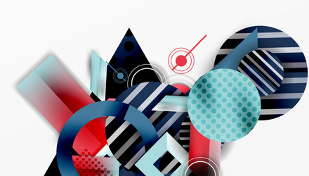 complex geometric background with circles vector image