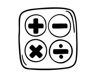 mathematical operations divide and multiply vector image