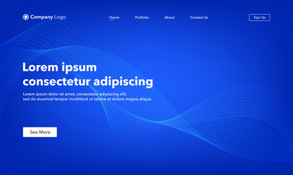 abstract background website landing page template vector image