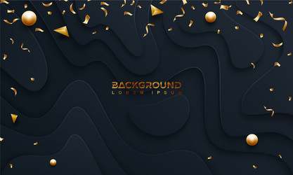 black background with 3d style abstract vector image