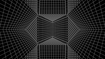 geometric grid background with 80s styled mesh vector image