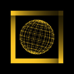 mesh polygonal background scope of lines and dots vector image