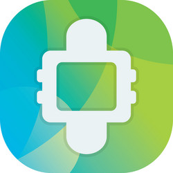 smartwatch block flat style icon design vector image