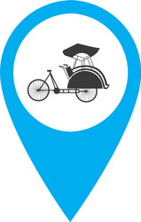 transport buttons set with map vector image
