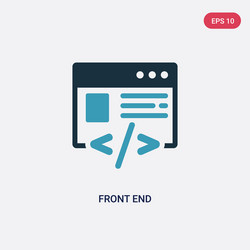 two color front end icon from technology concept vector image