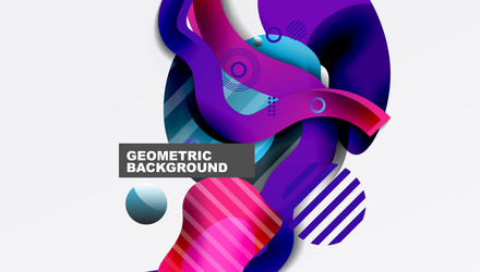 vibrant abstract background overlapping shapes vector image