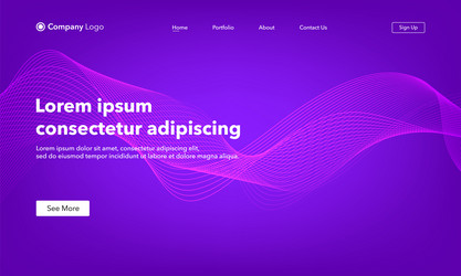 Abstract background website landing page template vector