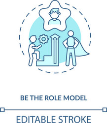 Be role model concept icon Royalty Free Vector Image