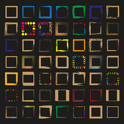 decorative square frames abstract geometric vector image