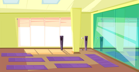 Empty gym flat vector