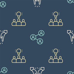set line informal greeting project team base vector image