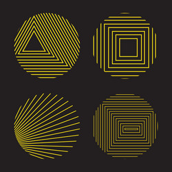 Spirograph Geometric Patterns vector image