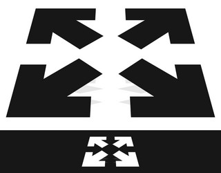 Arrows in 4 direction - resize align maximize vector