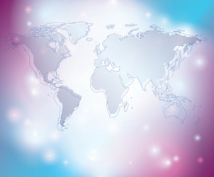 light abstract background with map of the world vector image