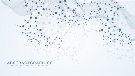 modern abstract molecules structure for science vector image
