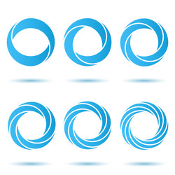 Modern Segmented Circle Set vector image