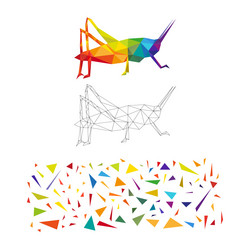 polygonal puzzle game constructor from triangles vector image