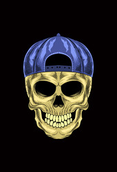 skull with hat