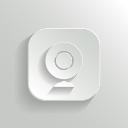 webcamera icon - white app button vector image