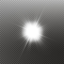 Bright shining sun isolated on black background vector