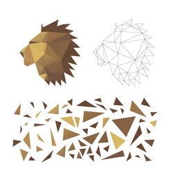 polygonal puzzle game constructor from triangles vector image