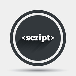 script sign icon javascript code symbol vector image