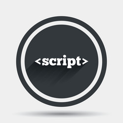 Script sign icon javascript code symbol vector