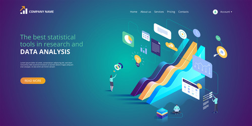 Statistical tools in research and data analysis vector