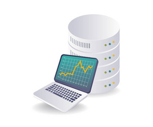 database analysis in technology systems vector image