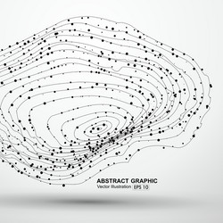 dot abstract graphics and lines formed vector image