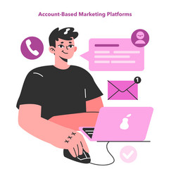 e-commerce software or tool account based vector image