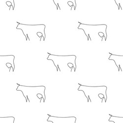 one line pig design silhouette pattern backgrounds vector image