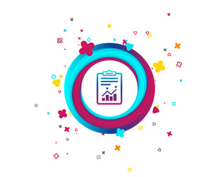project management icon report document symbol vector image