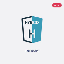 Two color hybrid app icon from technology concept vector