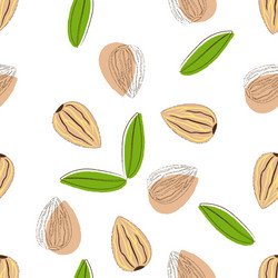 abstract pattern with almonds vector image