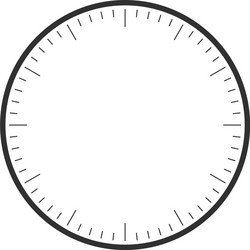 blank clock face or timer stock isolated on white vector