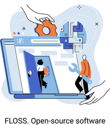 floss open source software free product anyone vector image