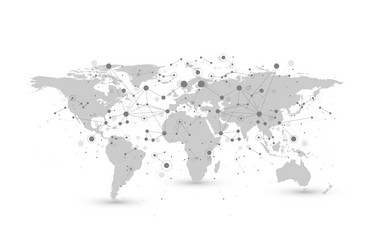 global network connection banner design template vector image