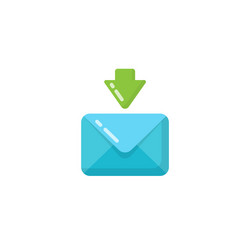 Incoming message envelope icon design email vector