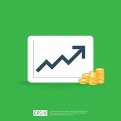 increase arrow statistic graph for business vector
