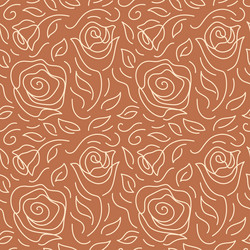 seamless pattern with flowers in a modern style vector image
