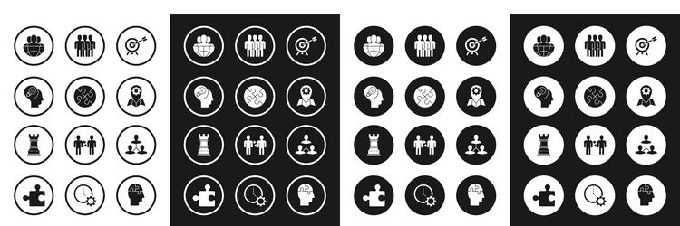 set target with arrow piece of puzzle human head vector image