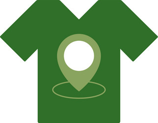 t-shirt store location icon map pointer tee vector image