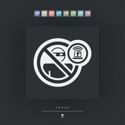 Thief alarm icon vector