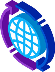 world internet network isometric icon vector