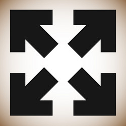 arrows in 4 direction - resize align maximize vector image