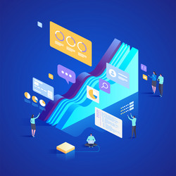 Expert team for data analysis consulting vector